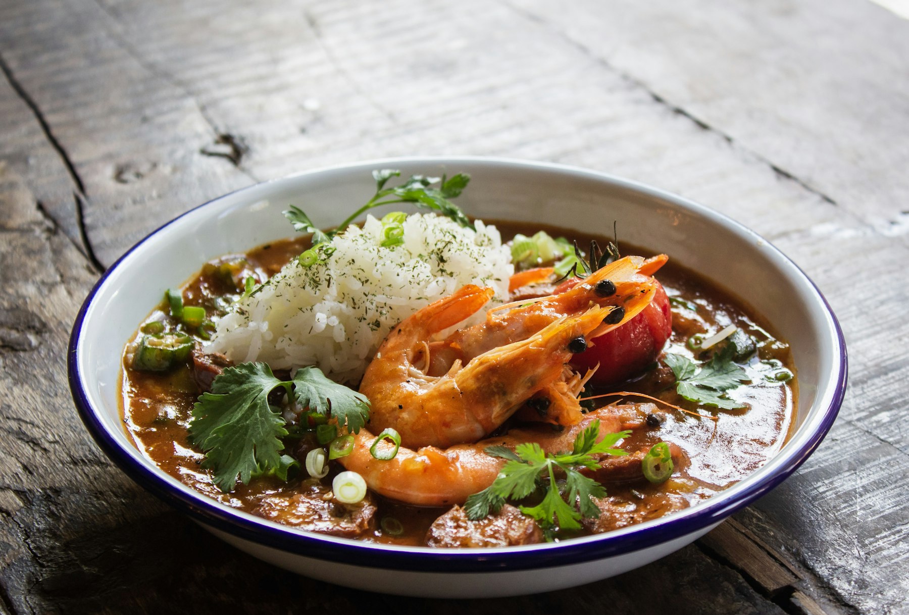 Curry dish served
